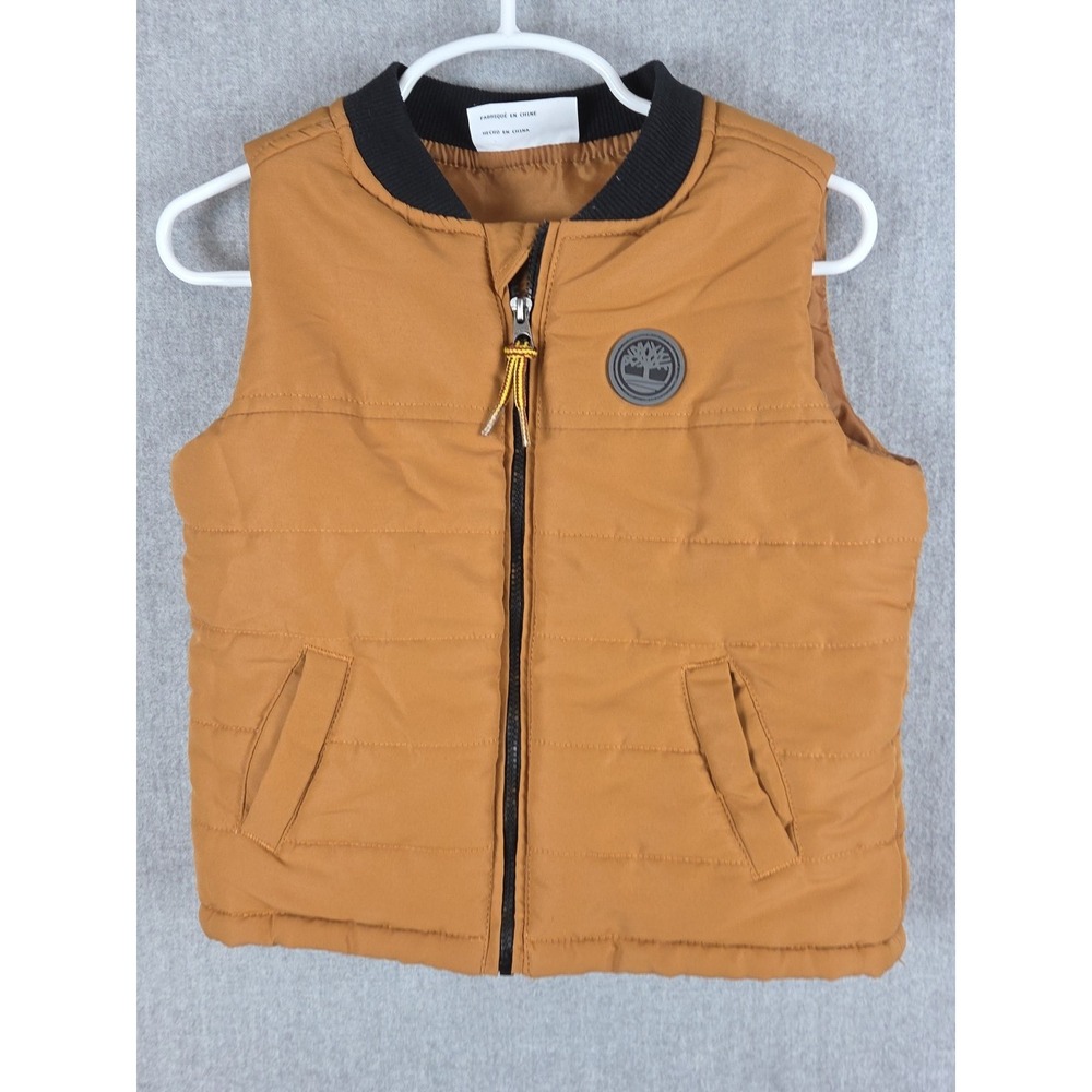 Timberland‎ Classic Tan Puffer Vest 18 Months Full Zip Outdoor Hiking Pockets